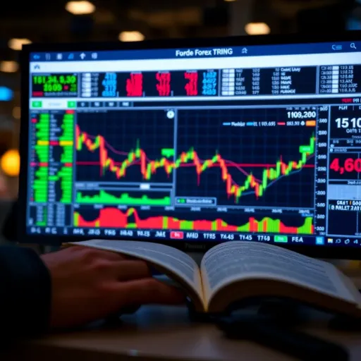 Guide to Accessing and Using Free Forex Trading PDF eBooks Open ebook displaying forex trading charts and analysis on screen