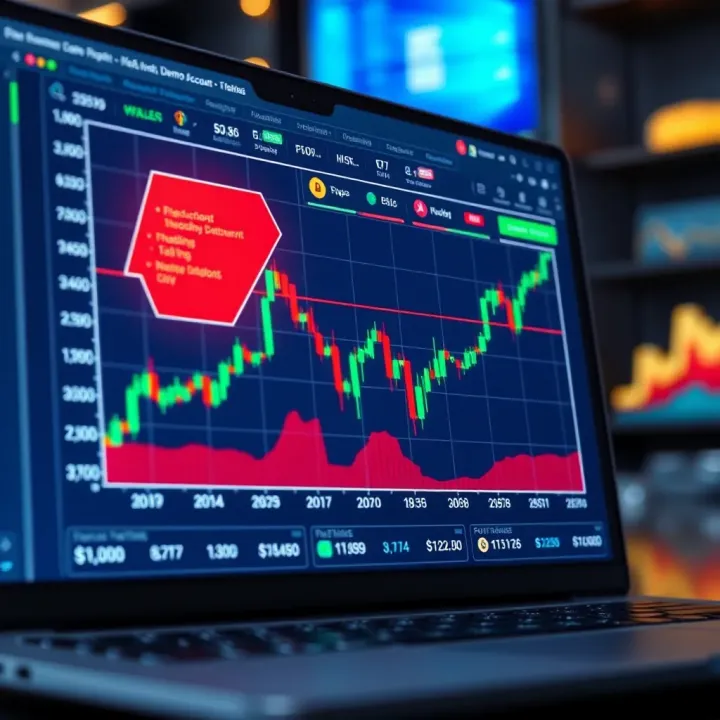 Binary Trading Demo Platform Features Graph illustrating binary trading platform interface showing demo account features