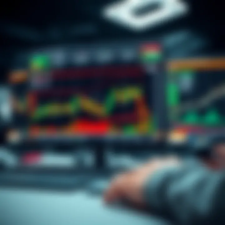 Interactive Trading Platform for Binary Options Visual representation of trading platform interface with charts and binary option selection tools