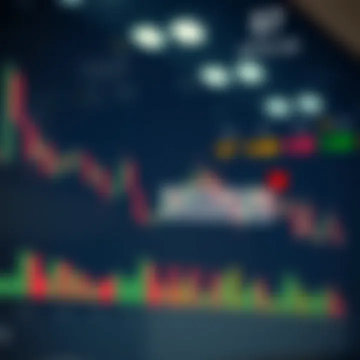 Diagram showing a bearish engulfing candlestick pattern highlighting a possible market reversal downward