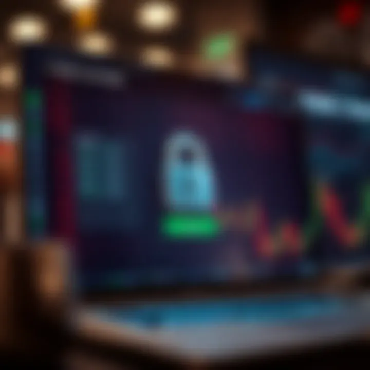 Secure Access Features for Forex Trading Platforms Secure login screen emphasizing protection and encryption for online forex trading