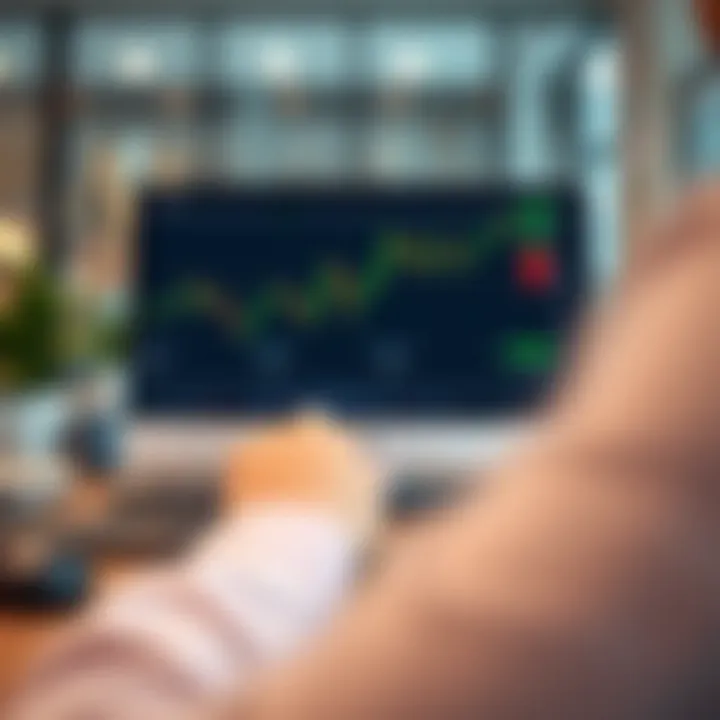 Visual representation of an online learning platform featuring forex trading modules and interactive content