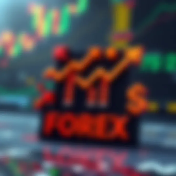 Creative Forex Logo Elements Highlighting Brand Identity Creative logo concepts featuring charts, arrows, and currency symbols for forex brand identity