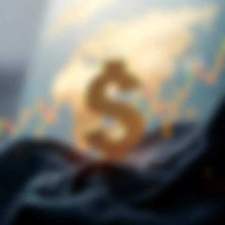 Abstract design symbolizing global currency exchange and financial growth
