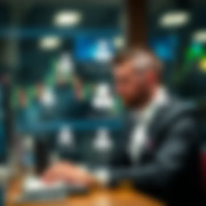 Visual representation of evaluating the credibility of binary options signal providers with risk management and trust indicators