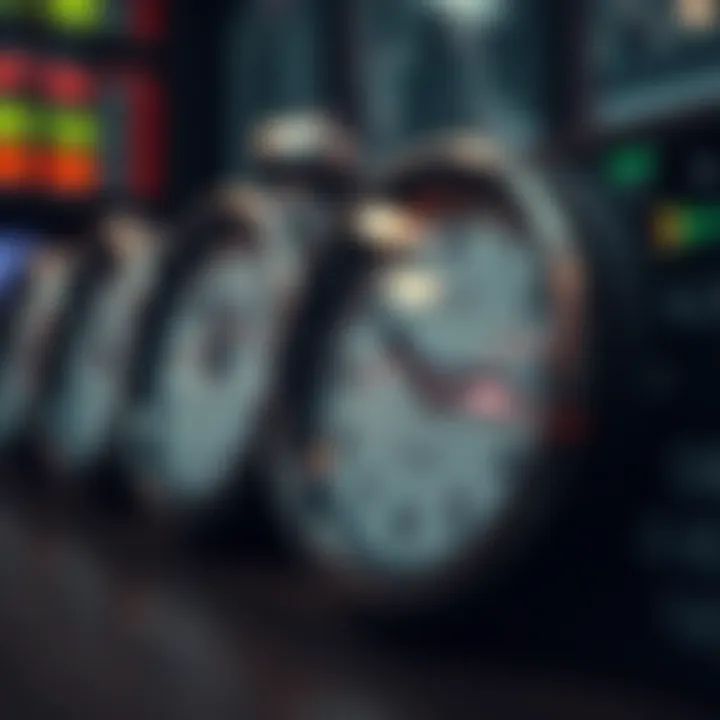 Clock faces showing South African Standard Time aligned with key forex market opening hours