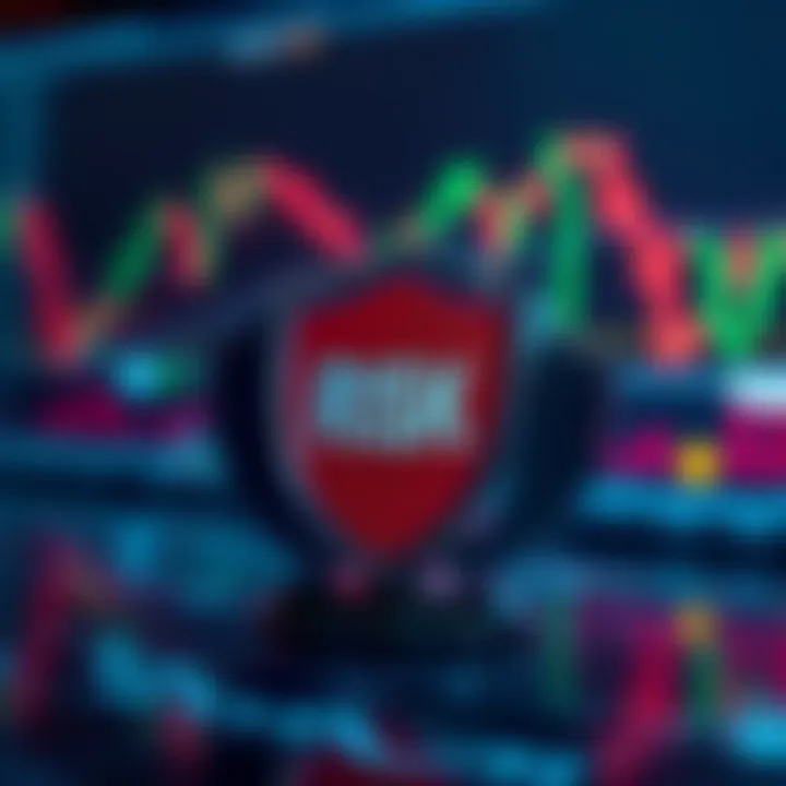 Risk Management Strategies in Forex Trading Conceptual representation of risk management in forex trading with charts and protective shields