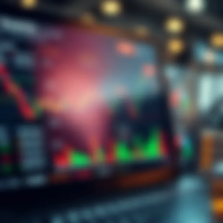 Graph showing diverse forex trading software features and tools for market analysis