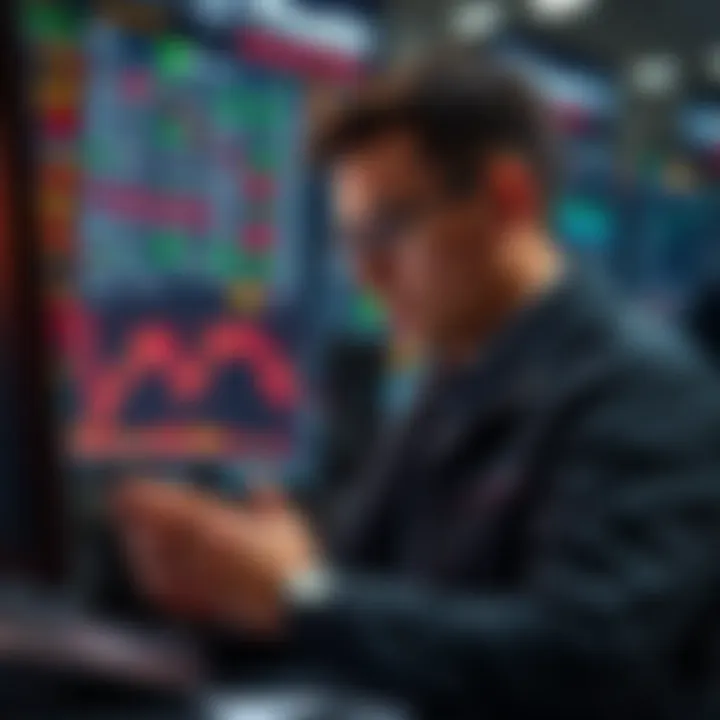 Forex trader analyzing economic calendar data to forecast currency movements