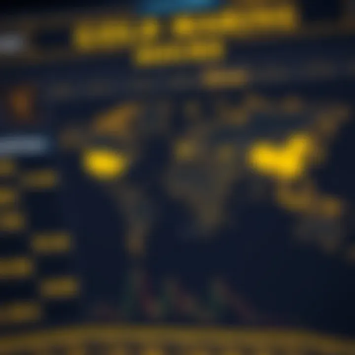 Global map highlighting key international gold market locations and their trading times