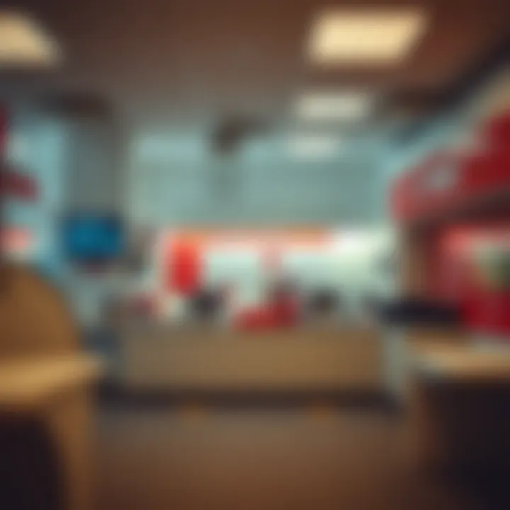 Interior of Hatfield Post Office showcasing service counters and customer area
