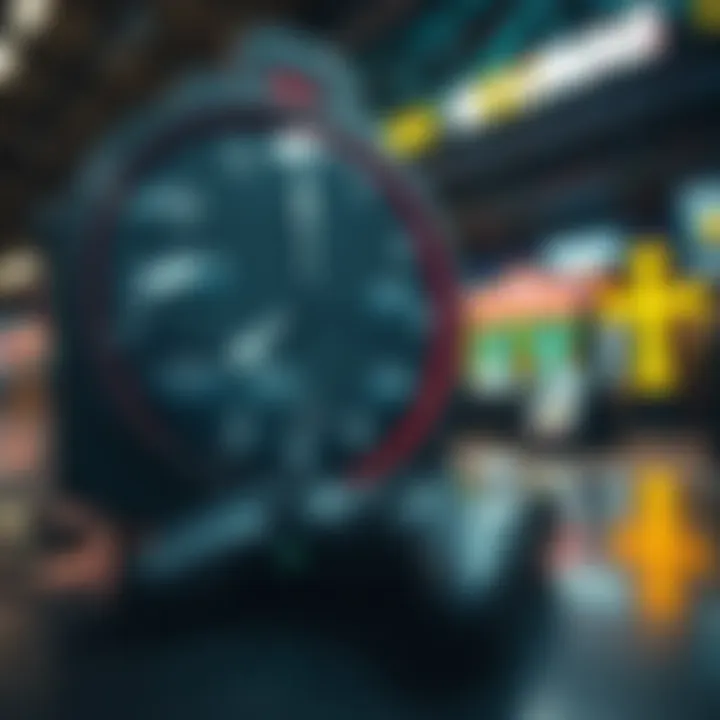 Clock showing trading hours on a calendar with a digital game controller beside it