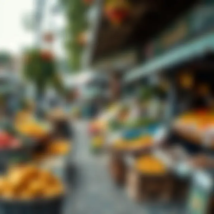 Map highlighting key locations of fruit and vegetable stores with trading hours in Kuilsriver