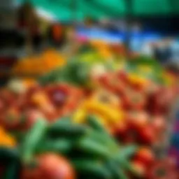 Fresh Produce at a Polokwane Market Colorful fresh fruits and vegetables displayed at a local Polokwane market stall