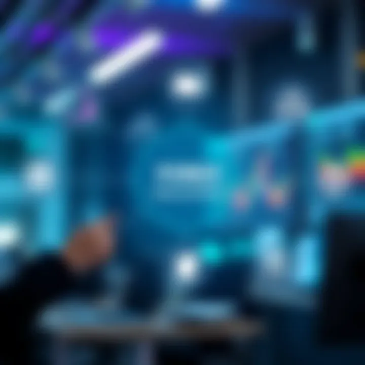 Conceptual graphic showing interconnected icons representing forex education, charts, and learning resources