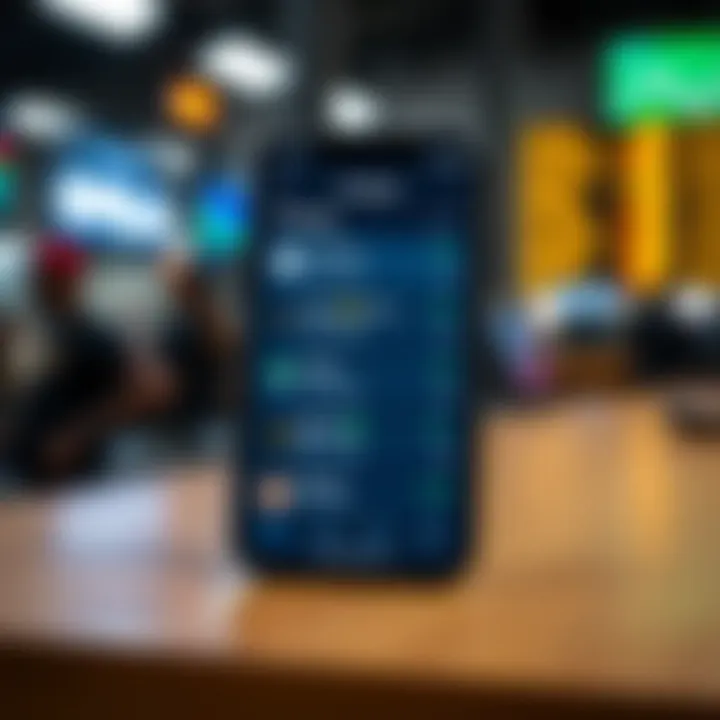 Overview of Trading App Interfaces for South African Investors A smartphone screen displaying various trading app interface options suitable for South African investors