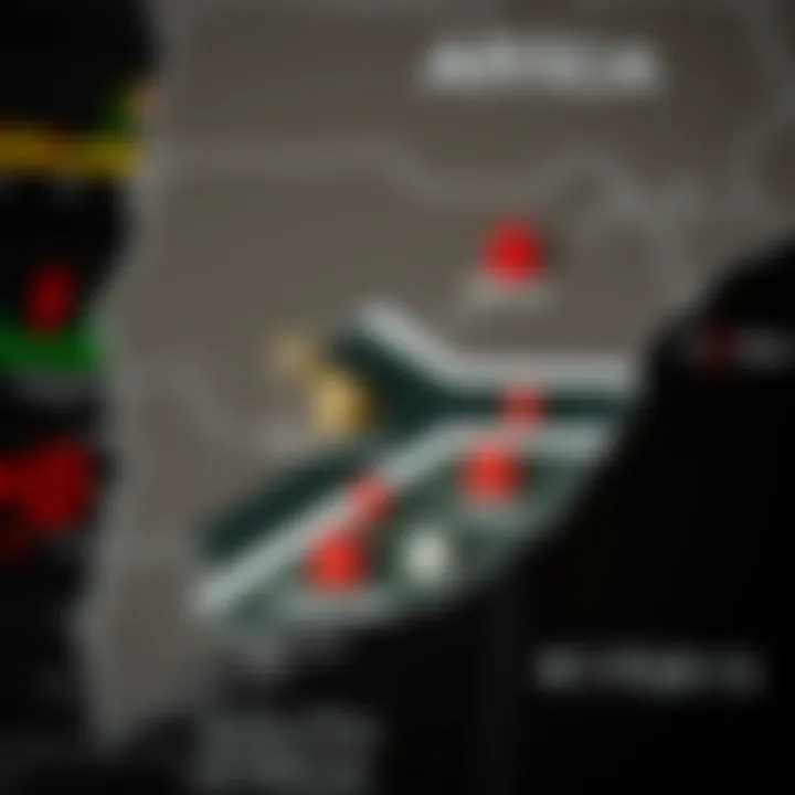 Overview of Binary Options Regulation and Safety in South Africa Map of South Africa with icons representing financial regulation and trading security