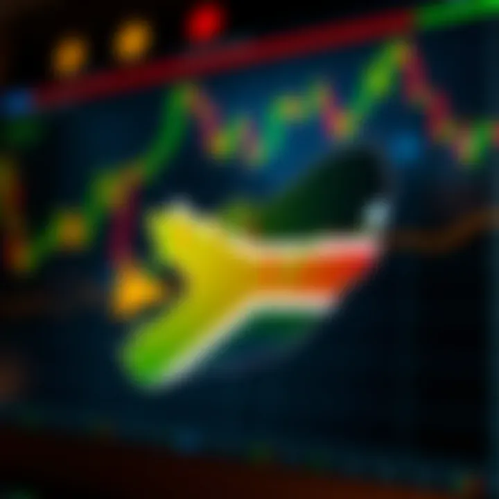 Understanding Forex Market Dynamics in South Africa Illustration of a financial chart overlaying a map of South Africa highlighting local market trends