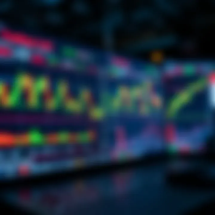 Digital interface displaying automated forex trading software with currency pairs and market graphs