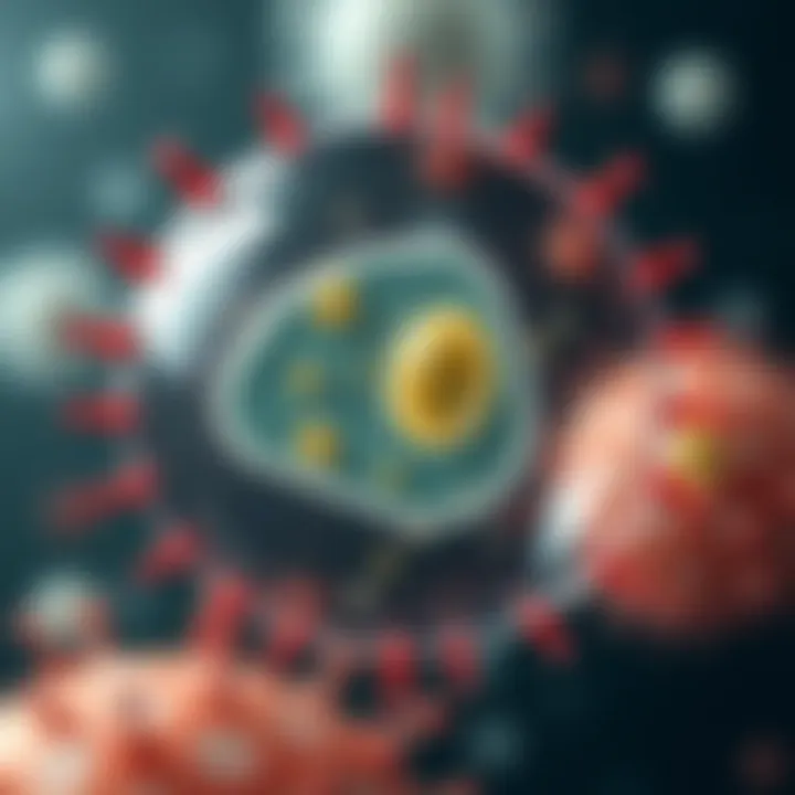 Binary Fission Illustrated in a Bacterial Cell Diagram showing a single bacterial cell dividing into two identical cells through binary fission
