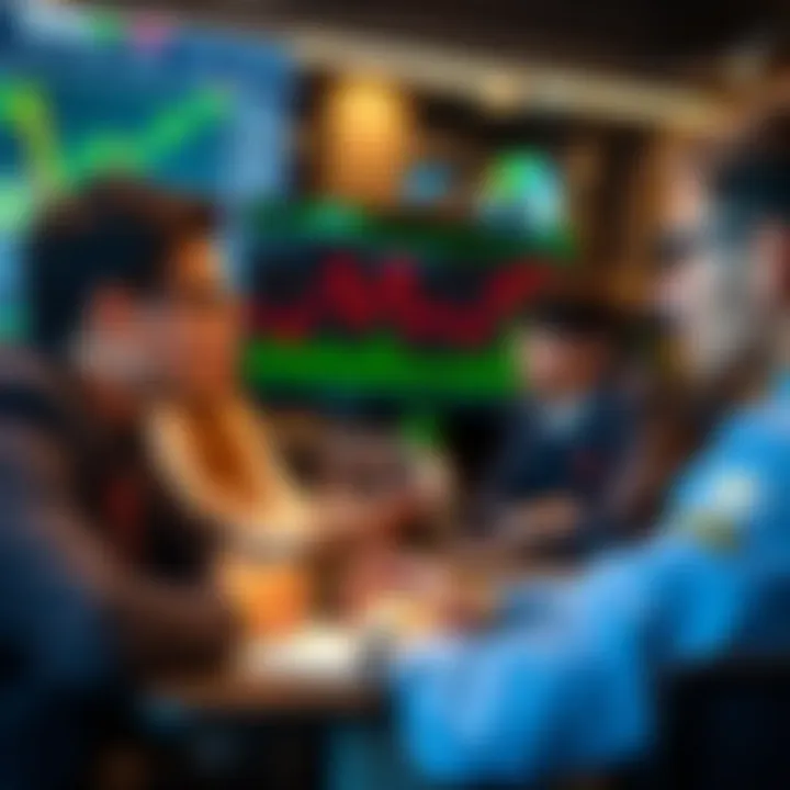 Traders sharing insights and strategies on an online binary options discussion platform