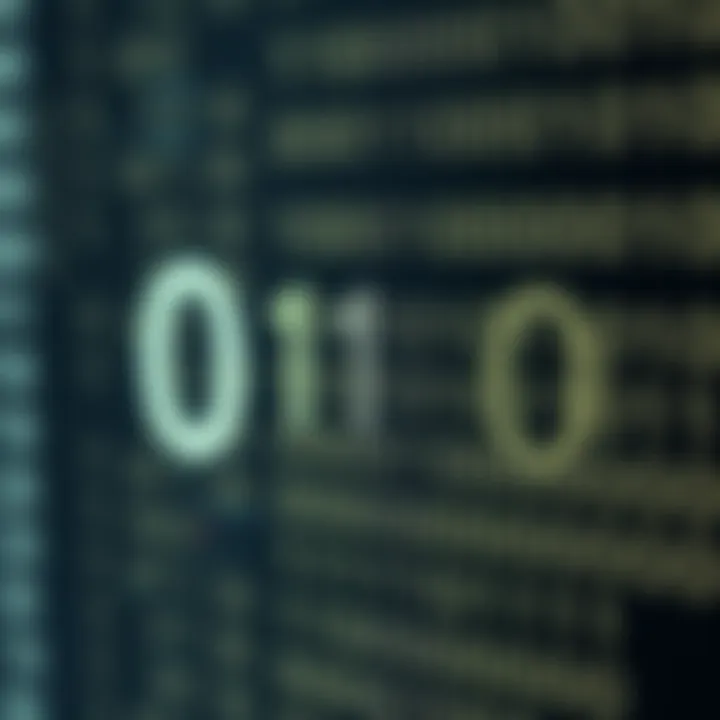 Diagram illustrating the positional values of digits in a binary number system