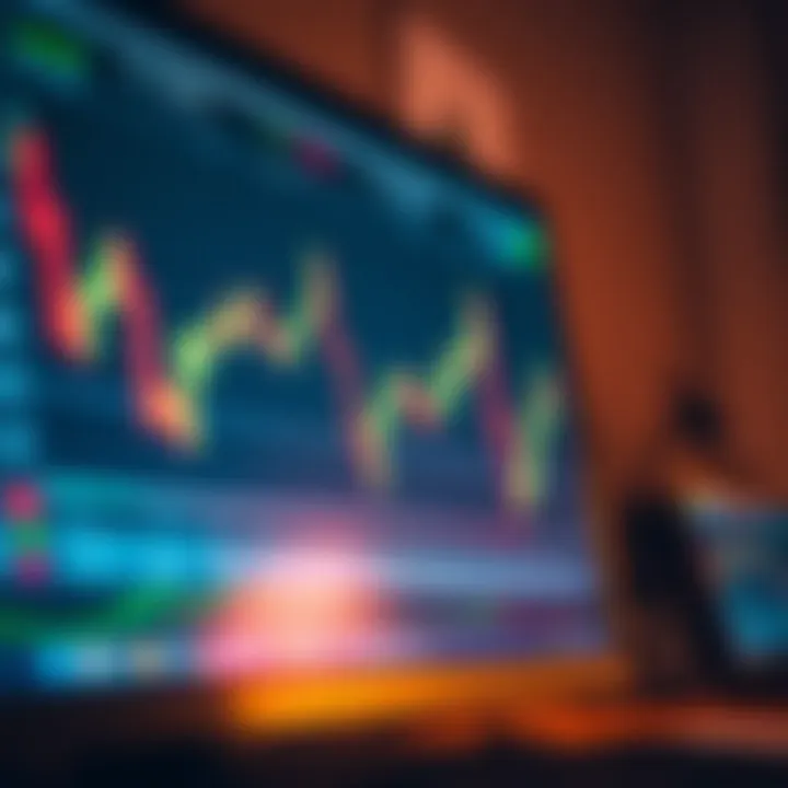 Binary Options Trading Platform Interface Close-up of a computer screen showing a binary options trading platform interface