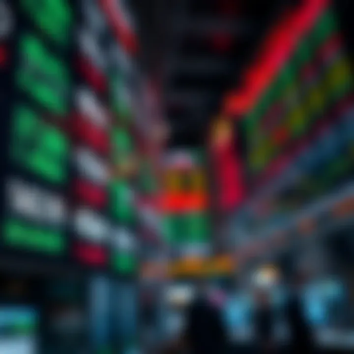 Global currency exchange rates displayed on digital screens symbolizing the forex market