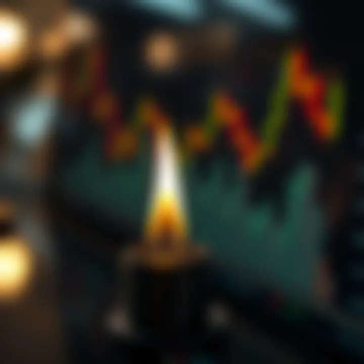 Example of hammer candlestick in a bullish trend illustrating potential market reversal