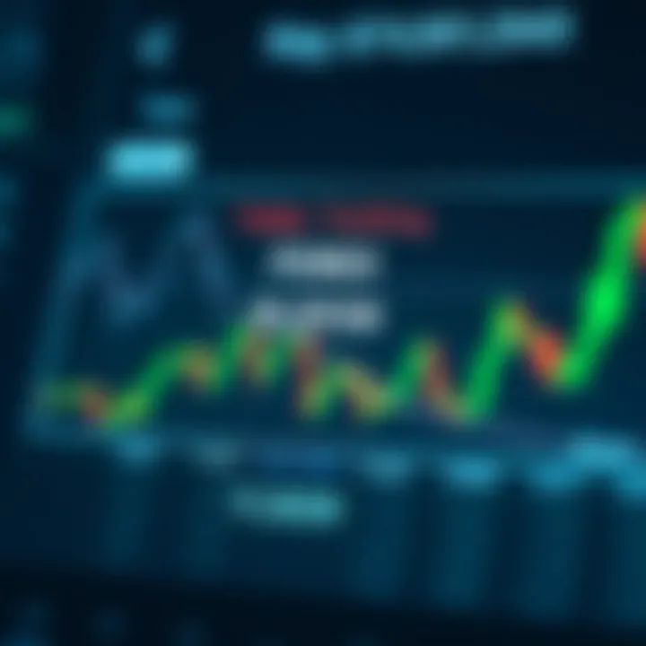 Diagram illustrating forex trading terminology with currency pairs and market trends
