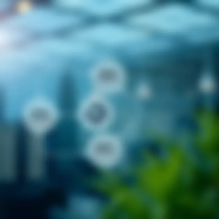 Diagram illustrating key principles of risk management with interconnected elements representing identification, assessment, mitigation, and monitoring