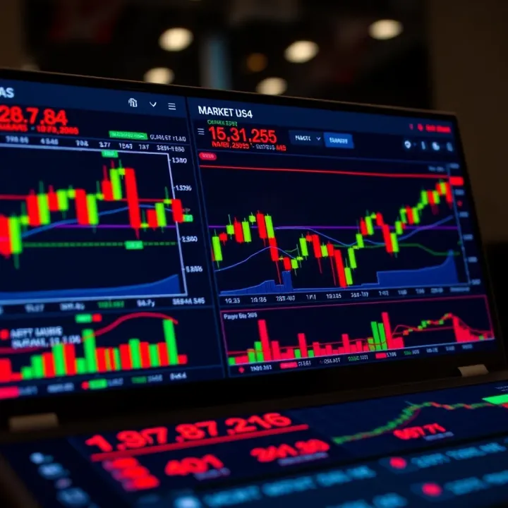 Dashboard of forex trading software displaying real-time currency charts and market indicators