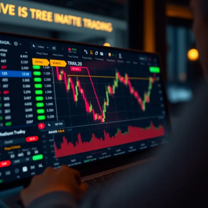User-friendly trading app interface displaying market charts and portfolio overview