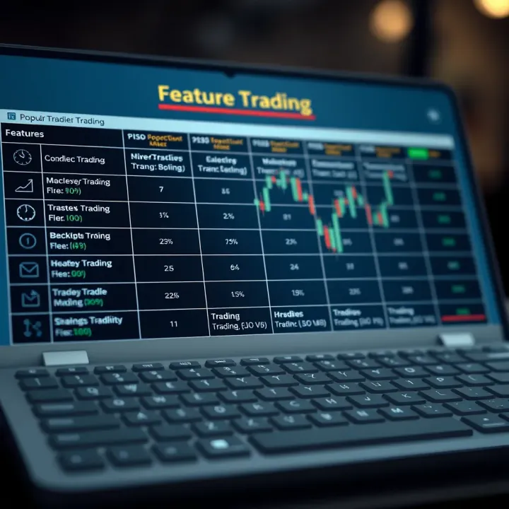 Feature Comparison of Popular Trading Applications Comparison chart showing features of multiple trading apps suitable for beginners