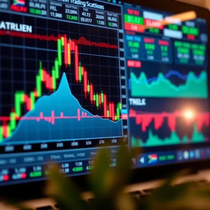 Illustration of a digital forex trading chart displaying currency pair trends and market analysis