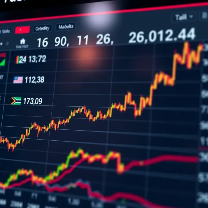 Popular Currency Pairs for South African Traders on Australian Platforms Graph showing currency pairs relevant to South African investors trading on Australian platforms