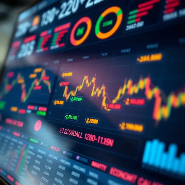 Economic Calendar Dashboard Featuring Upcoming Data Releases and Market Impact Dashboard showing upcoming economic data releases and market impact indicators