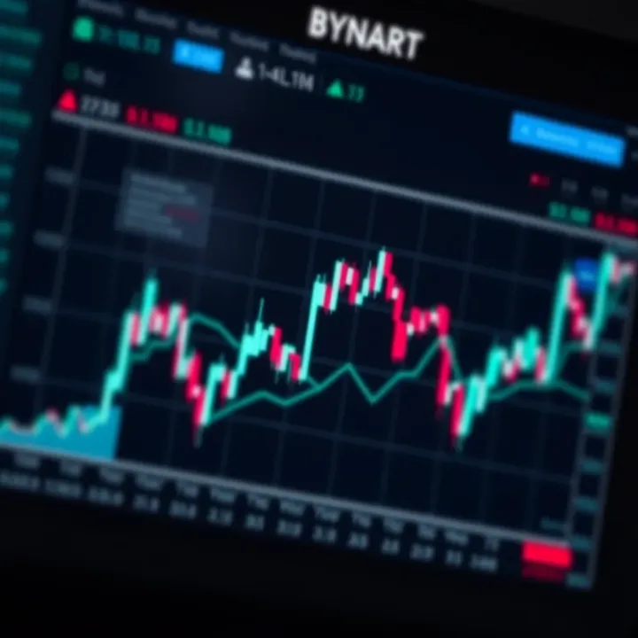 Graph showing upward and downward trends in financial markets for binary options trading
