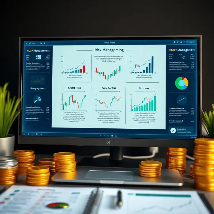 Risk Management Strategies for Forex Trading Diagram illustrating risk management principles with charts and protective measures