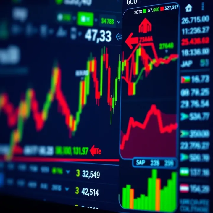 Forex trading platform interface showing currency pairs and live market data