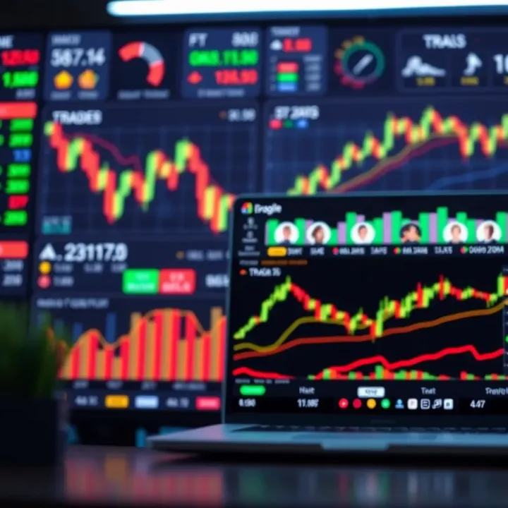 Strategies and Tools for Successful Binary Options Trading Illustration of a financial market dashboard showing binary options trends and analysis tools
