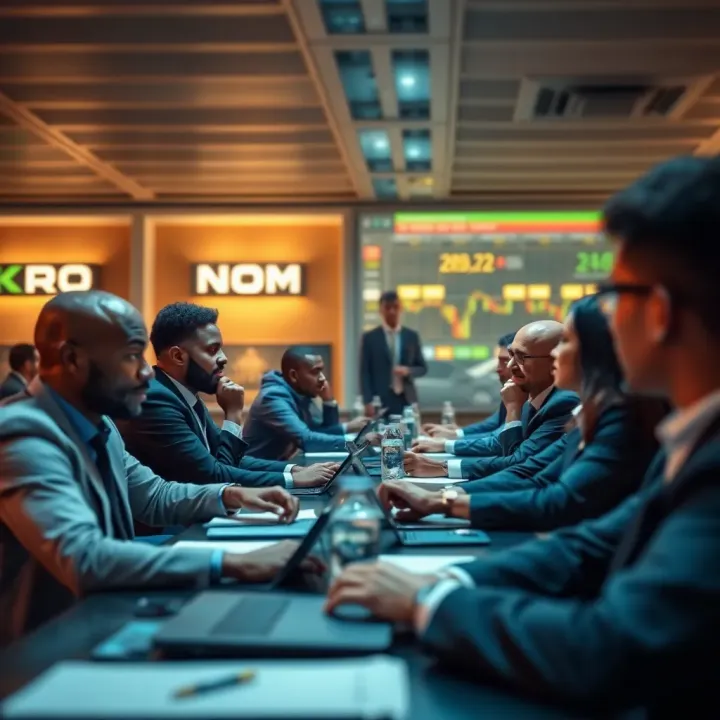 Traders exchanging ideas on a digital platform focused on forex trading in South Africa