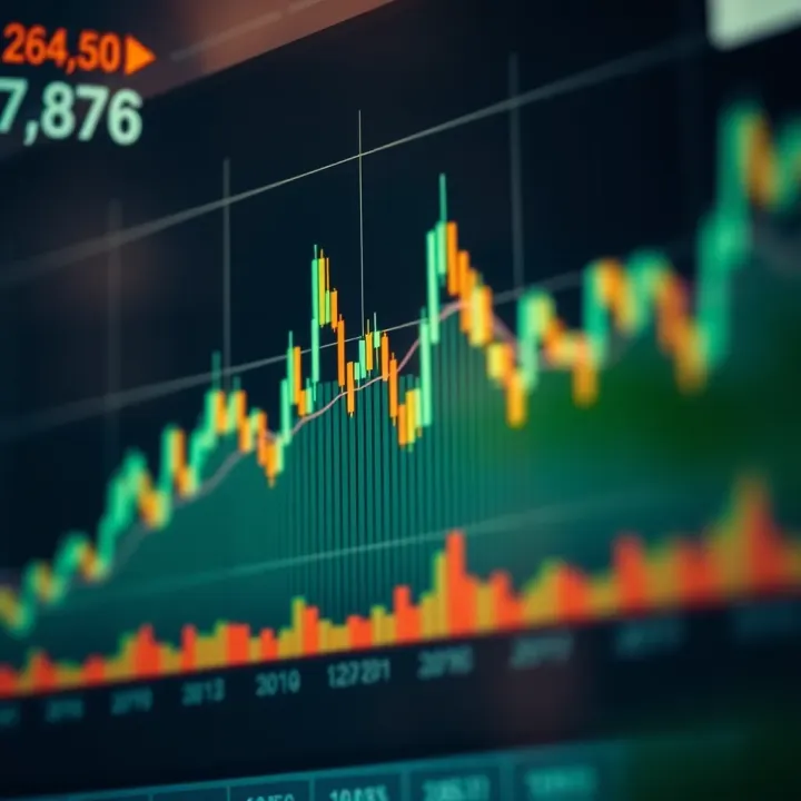 Graph of currency market trends influenced by economic event releases