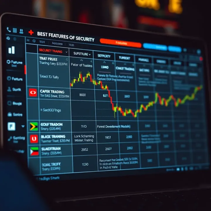 Comparison of Features and Security in Forex Trading Platforms Comparison chart highlighting features and security aspects of top forex trading platforms for South African traders