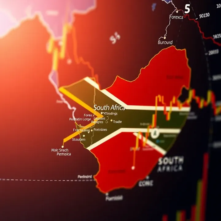 Forex Market Regulations in South Africa Map of South Africa highlighting forex market regulations and trading zones