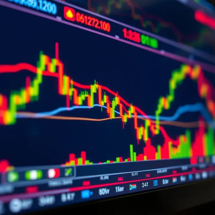 Detailed forex trading chart illustrating currency pair fluctuations and market trends