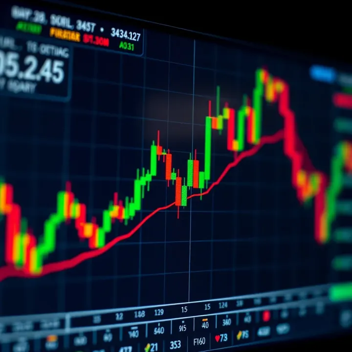 Forex Trading Currency Pair Trends with Technical Indicators Chart displaying forex currency pair trends with technical indicators