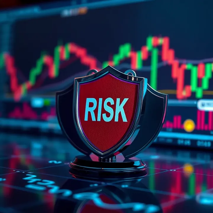 Risk Management Strategies in Forex Trading Conceptual representation of risk management in forex trading with charts and protective shields