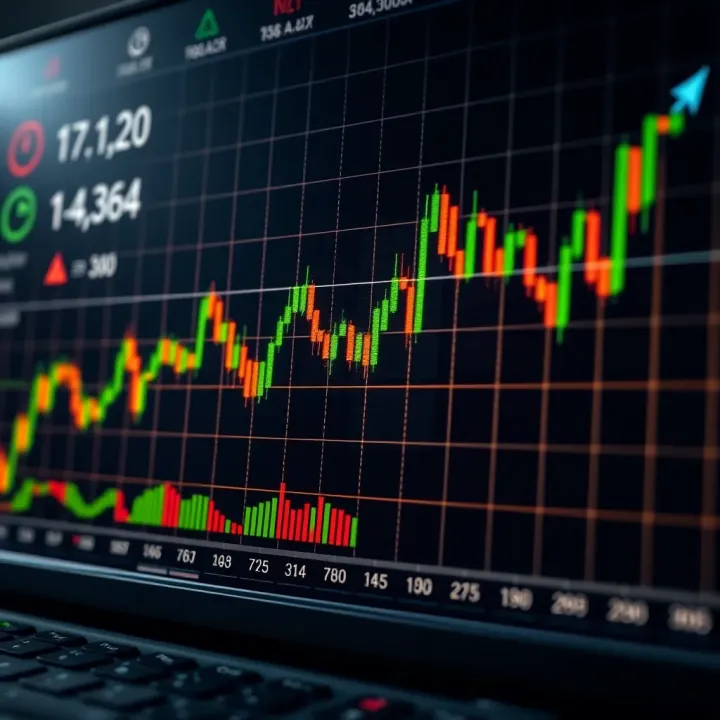 Graph showing risk management strategies and currency trends for forex trading