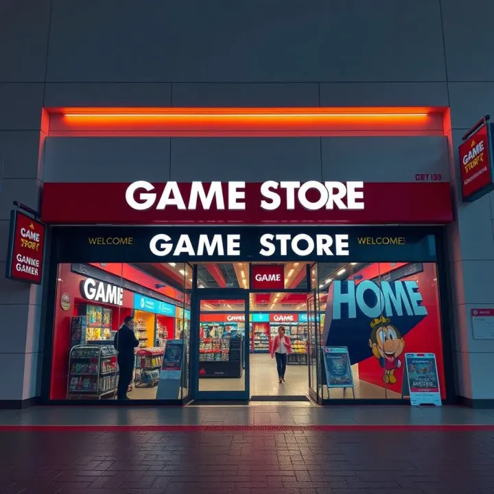 Entrance of Game store at Kolonnade Shopping Centre showcasing welcoming storefront